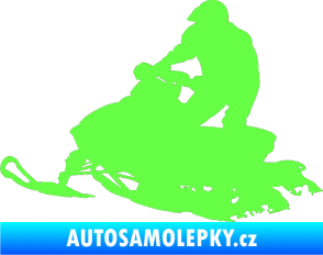 Samolepka Sněžný skútr 001 levá Fluorescentní zelená
