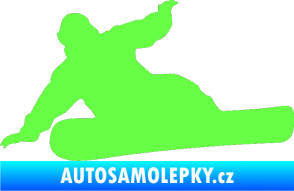 Samolepka Snowboard 001 levá Fluorescentní zelená