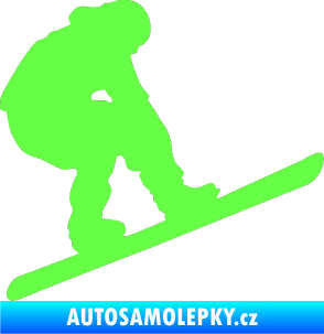 Samolepka Snowboard 002 pravá Fluorescentní zelená