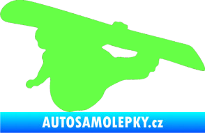 Samolepka Snowboard 007 levá Fluorescentní zelená