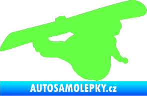 Samolepka Snowboard 007 pravá Fluorescentní zelená