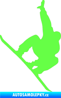 Samolepka Snowboard 009 pravá Fluorescentní zelená