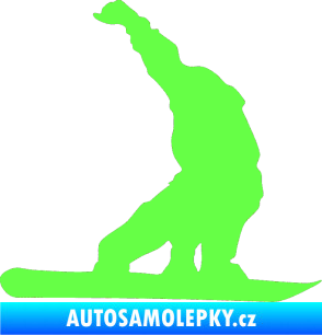 Samolepka Snowboard 011 pravá Fluorescentní zelená