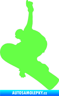 Samolepka Snowboard 012 levá Fluorescentní zelená