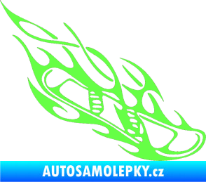 Samolepka Snowboard 015 pravá Fluorescentní zelená