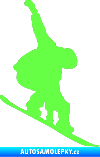 Samolepka Snowboard 018 pravá Fluorescentní zelená