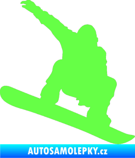 Samolepka Snowboard 021 pravá Fluorescentní zelená