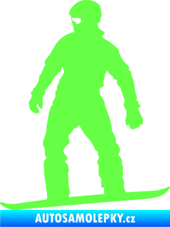 Samolepka Snowboard 024 levá Fluorescentní zelená