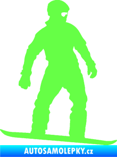 Samolepka Snowboard 024 pravá Fluorescentní zelená