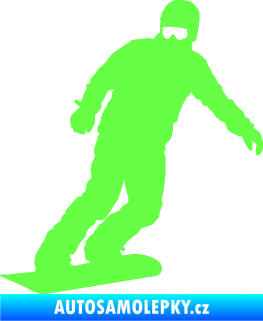 Samolepka Snowboard 029 levá Fluorescentní zelená