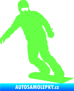 Samolepka Snowboard 029 pravá Fluorescentní zelená