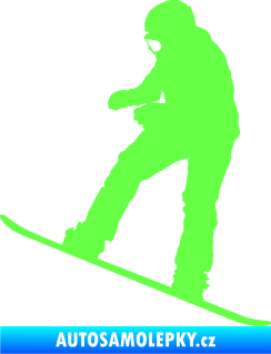 Samolepka Snowboard 030 levá Fluorescentní zelená