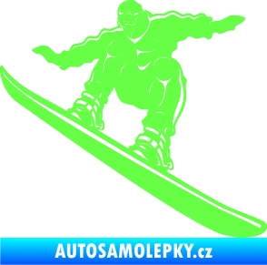 Samolepka Snowboard 038 levá Fluorescentní zelená