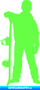 Samolepka Snowboard 039 levá Fluorescentní zelená