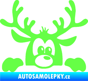 Samolepka Sob 002 pravá vykukuje Fluorescentní zelená