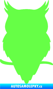 Samolepka Sova 001 levá Fluorescentní zelená