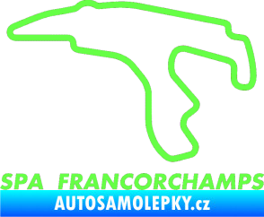 Samolepka Okruh Spa Francorchamps Fluorescentní zelená