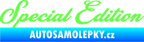 Samolepka Special edition 003 nápis Fluorescentní zelená