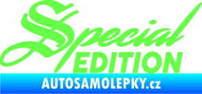 Samolepka Special edition 004 Fluorescentní zelená