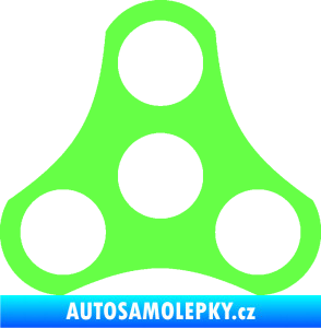 Samolepka Spinner Fluorescentní zelená
