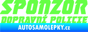 Samolepka Sponzor dopravní policie 002 Fluorescentní zelená