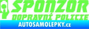 Samolepka Sponzor dopravní policie 004 Fluorescentní zelená