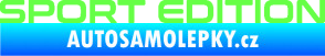 Samolepka Sport edition 006 nápis Fluorescentní zelená