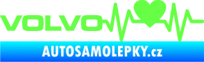 Samolepka Srdeční tep 021 levá Volvo srdcem Fluorescentní zelená