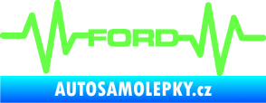 Samolepka Srdeční tep 027 Ford Fluorescentní zelená