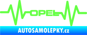 Samolepka Srdeční tep 029 Opel Fluorescentní zelená