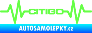 Samolepka Srdeční tep 033 Citigo Fluorescentní zelená