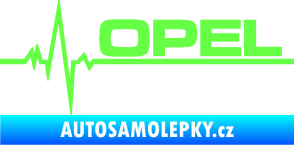 Samolepka Srdeční tep 036 pravá Opel Fluorescentní zelená