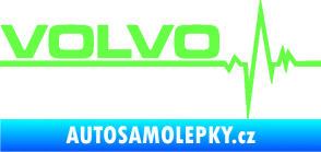 Samolepka Srdeční tep 037 levá Volvo Fluorescentní zelená