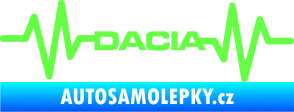 Samolepka Srdeční tep 044 levá Dacia Fluorescentní zelená