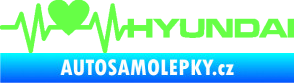 Samolepka Srdeční tep 046 pravá Hyundai Fluorescentní zelená
