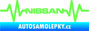 Samolepka Srdeční tep 051 Nissan Fluorescentní zelená