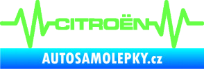 Samolepka Srdeční tep 057 Citroen Fluorescentní zelená