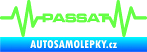 Samolepka Srdeční tep 076 Volkswagen Passat Fluorescentní zelená