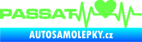 Samolepka Srdeční tep 077 levá Volkswagen Passat Fluorescentní zelená
