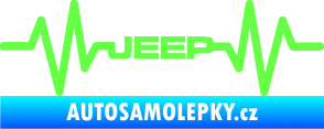 Samolepka Srdeční tep 081 Jeep Fluorescentní zelená
