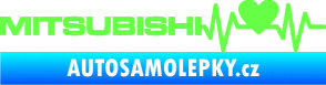 Samolepka Srdeční tep 082 levá Mitsubishi Fluorescentní zelená