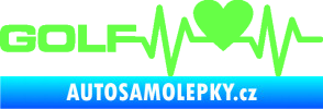 Samolepka Srdeční tep 084 levá Volkswagen Golf Fluorescentní zelená
