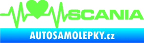 Samolepka Srdeční tep 090 pravá Scania Fluorescentní zelená