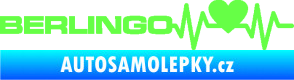 Samolepka Srdeční tep 092 levá Berlingo Citroen Fluorescentní zelená