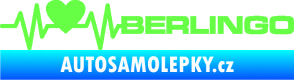 Samolepka Srdeční tep 092 pravá Berlingo Citroen Fluorescentní zelená