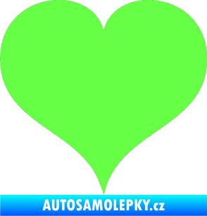 Samolepka Srdíčko 003 Fluorescentní zelená