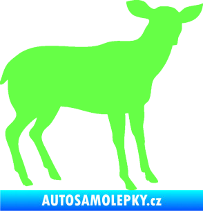 Samolepka Srna 001 pravá Fluorescentní zelená