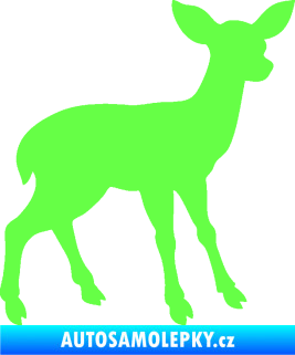 Samolepka Srneček 001 pravá Fluorescentní zelená