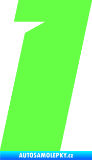 Samolepka Startovní číslo 1 typ 6 Fluorescentní zelená