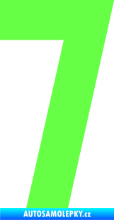 Samolepka Startovní číslo 7 Fluorescentní zelená